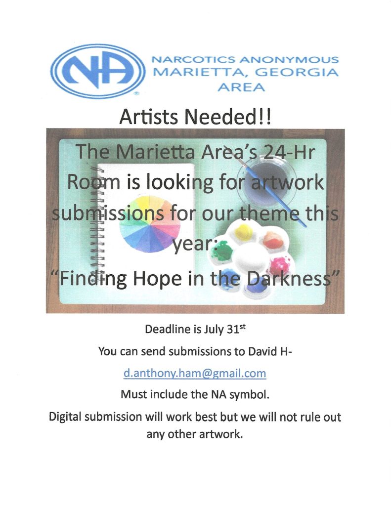 24 Hour Room Artwork submissions needed. Theme is "Finding Hope in the Darkness"